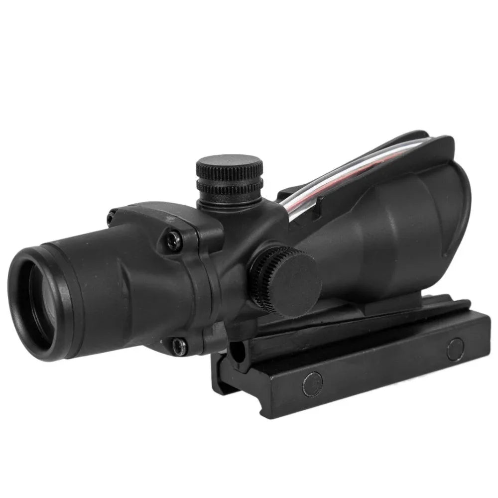 4X32 Hunting Riflescope Real Fiber Optics Green Red Dot Tactical Sight