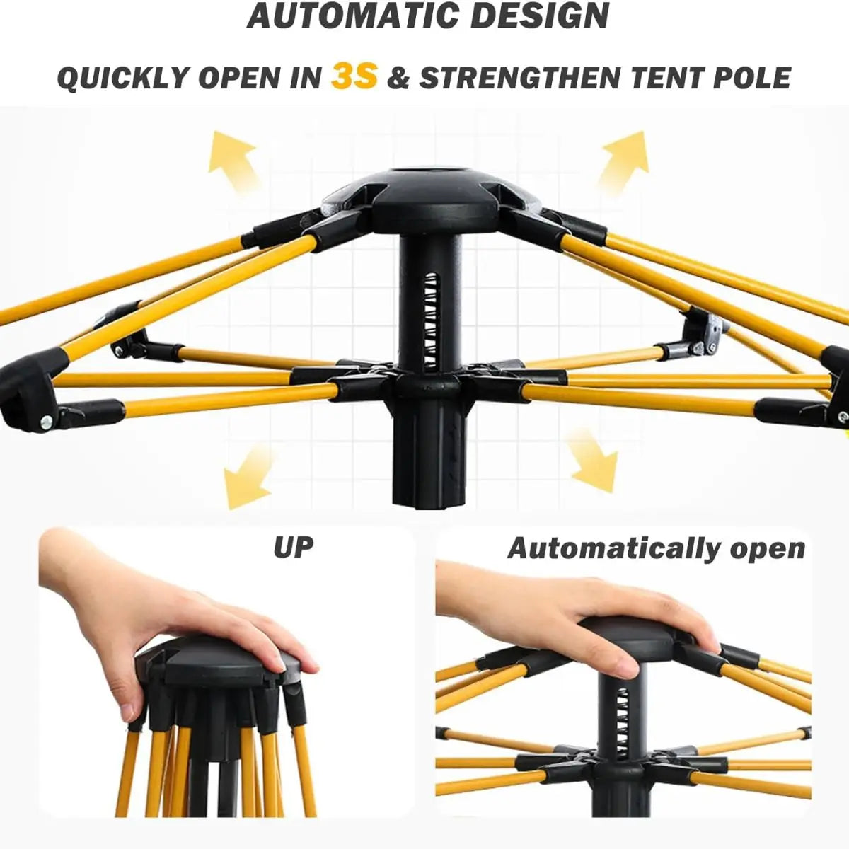 Automatic Quick-Opening Tent Two Doors and Windows Camping Tent