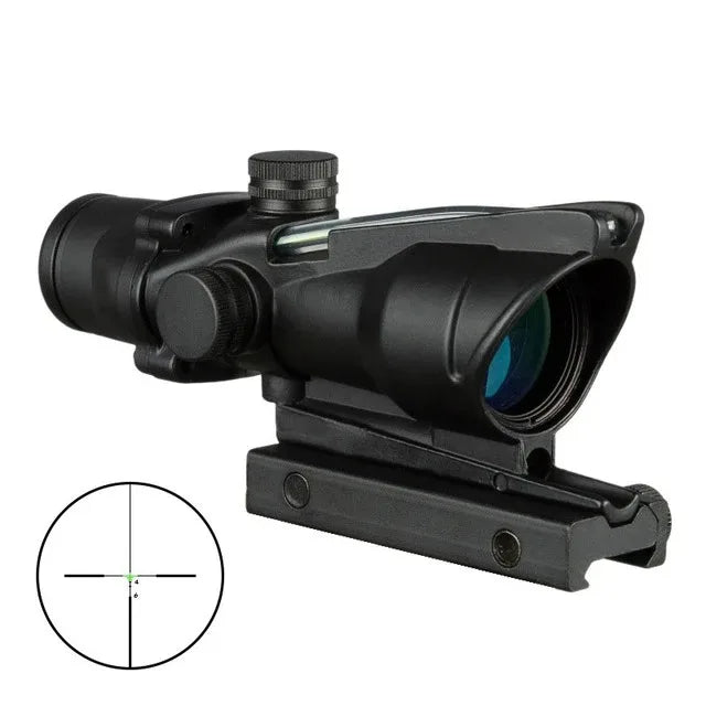 4X32 Hunting Riflescope Real Fiber Optics Green Red Dot Tactical Sight