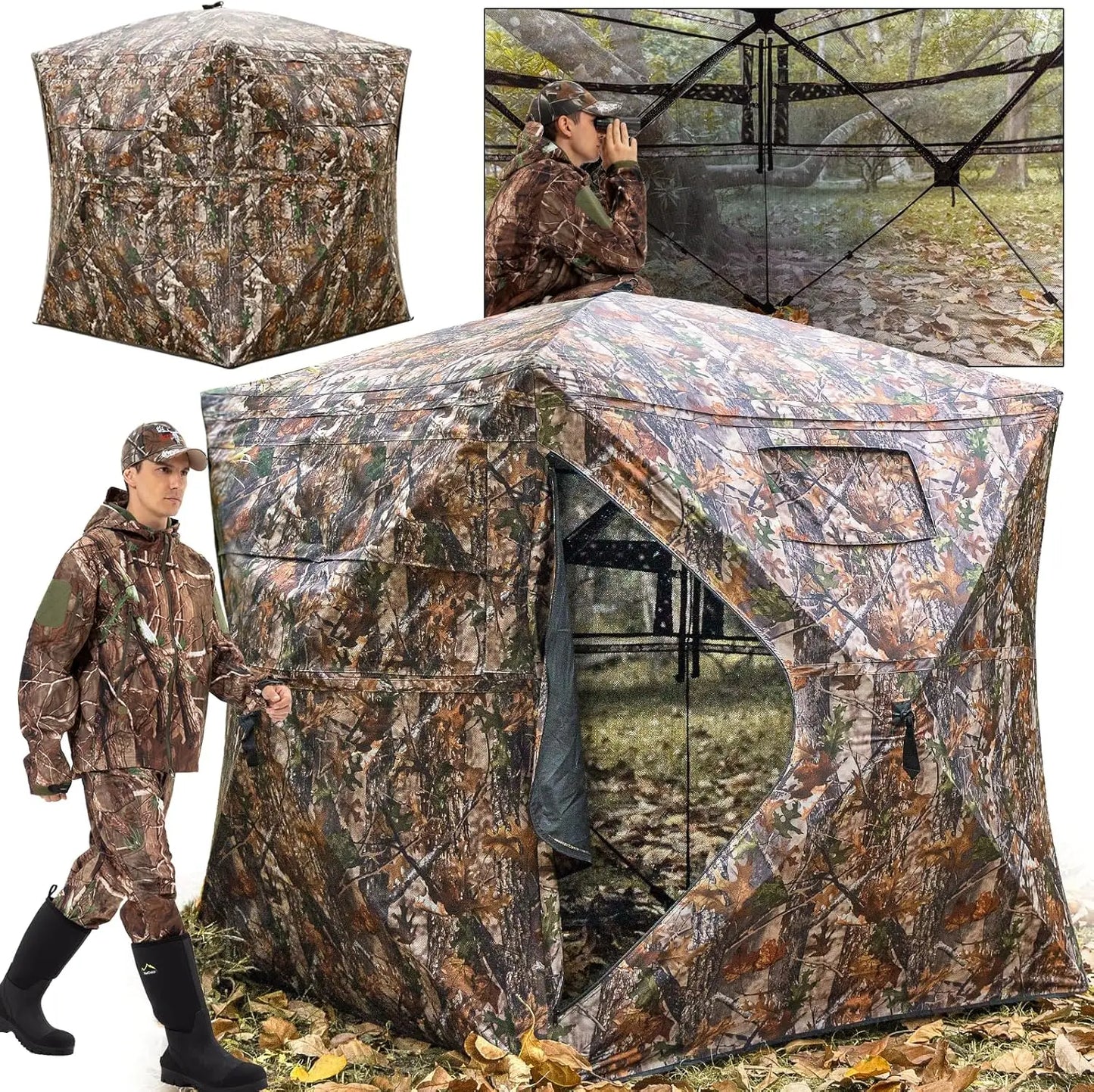 Hunting Blind 270 Degree See Through With Silent Door USA
