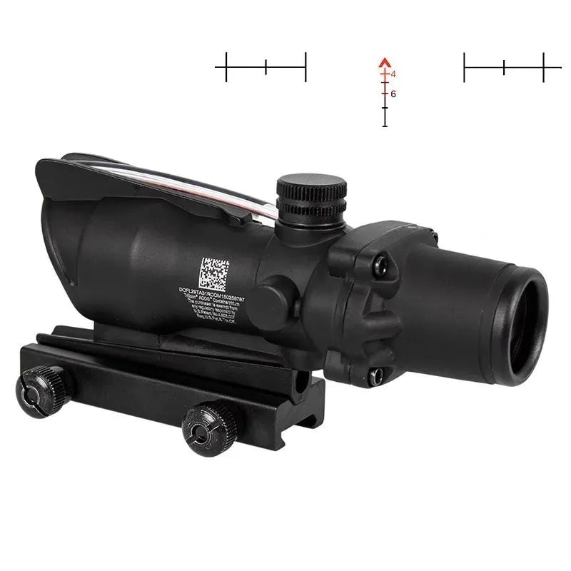4X32 Hunting Riflescope Real Fiber Optics Green Red Dot Tactical Sight