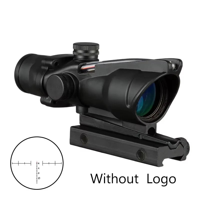 4X32 Hunting Riflescope Real Fiber Optics Green Red Dot Tactical Sight