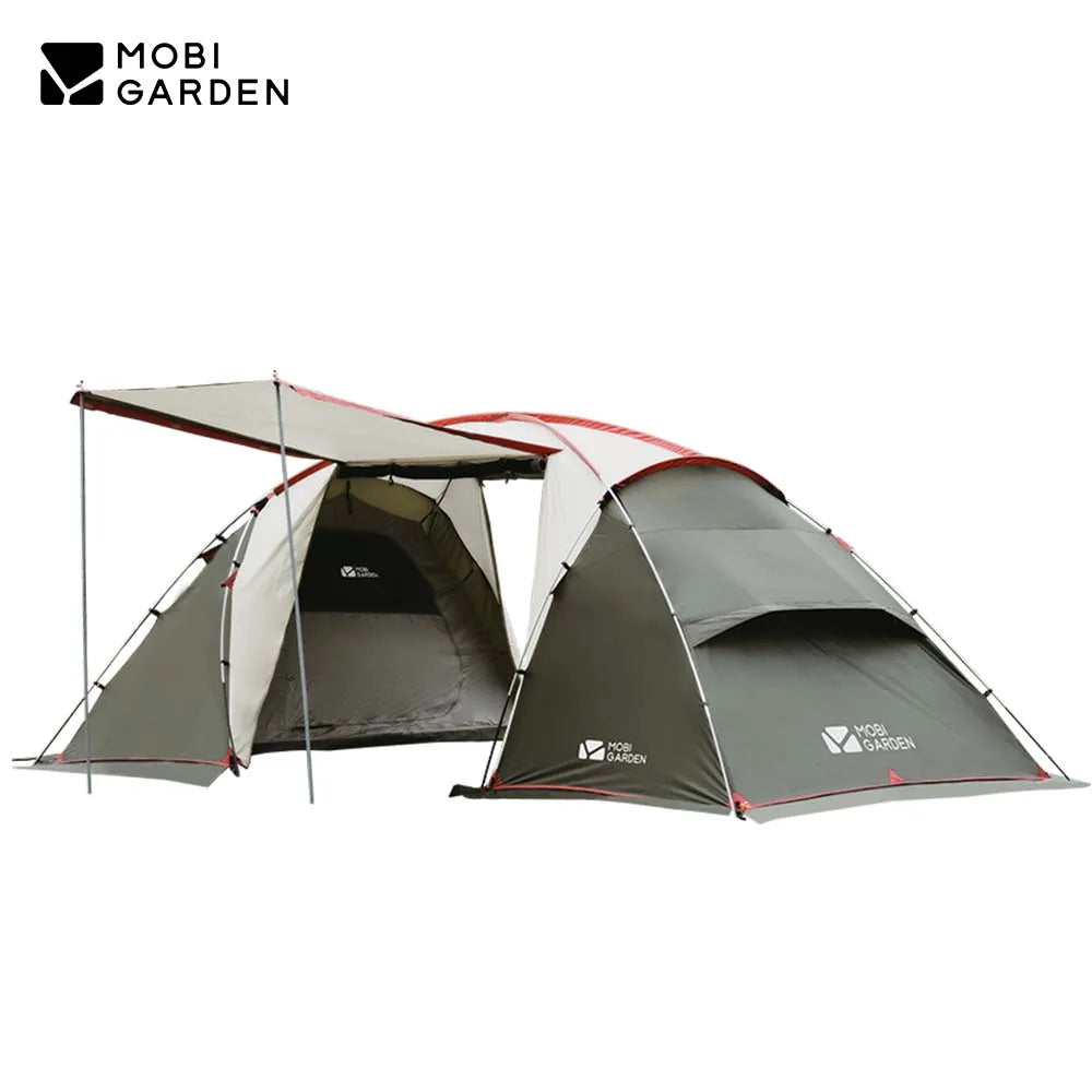 MOBI GARDEN Camping Tunnel Tent Windproof Rainproof Portable