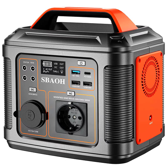 SBAOH Portable Power Station P302 300W 296Wh Solar Generator