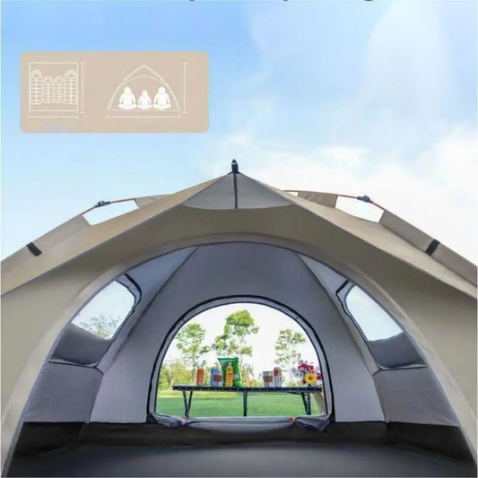 Automatic Quick-Opening Tent Two Doors and Windows Camping Tent