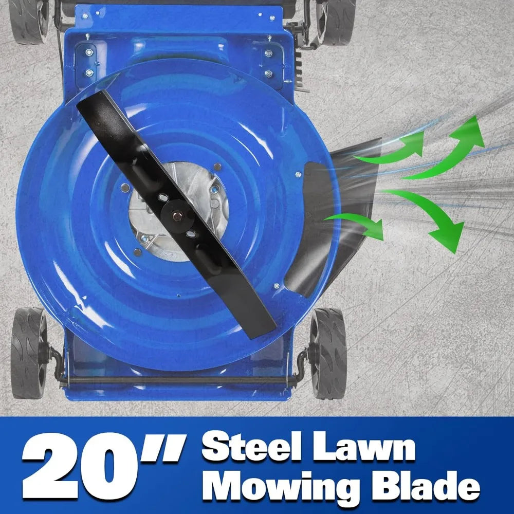 Gas Lawn Mower 20 Inch with 144cc 4-Cycle Engine and 8 Heights