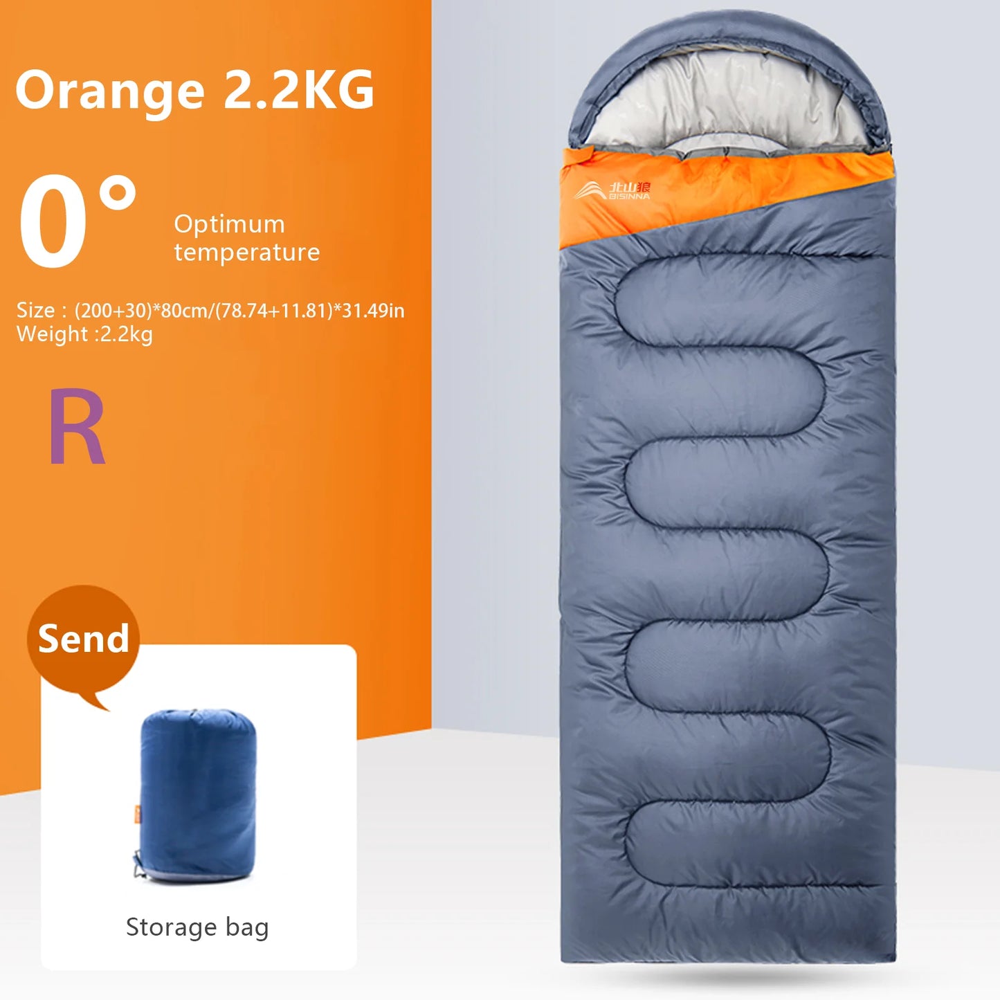 BISINNA Camping Sleeping Bag Ultralight Waterproof Warm