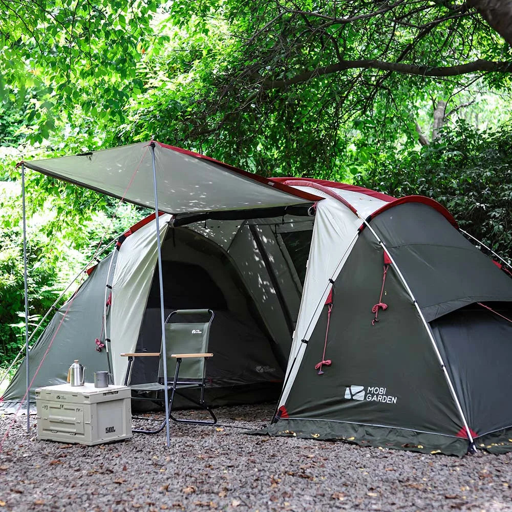 MOBI GARDEN Camping Tunnel Tent Windproof Rainproof Portable