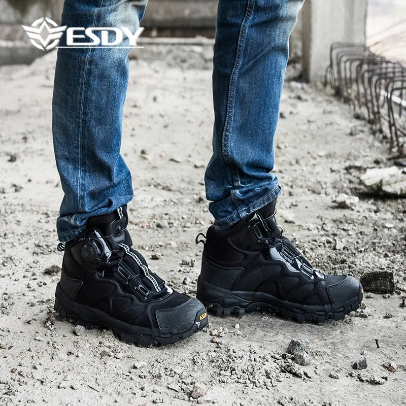 Men Outdoor Boots Autumn Winter Outdoor Hiking Boots Special Force Desert Tactical Sneakers Combat Ankle Boots Men Work Boots