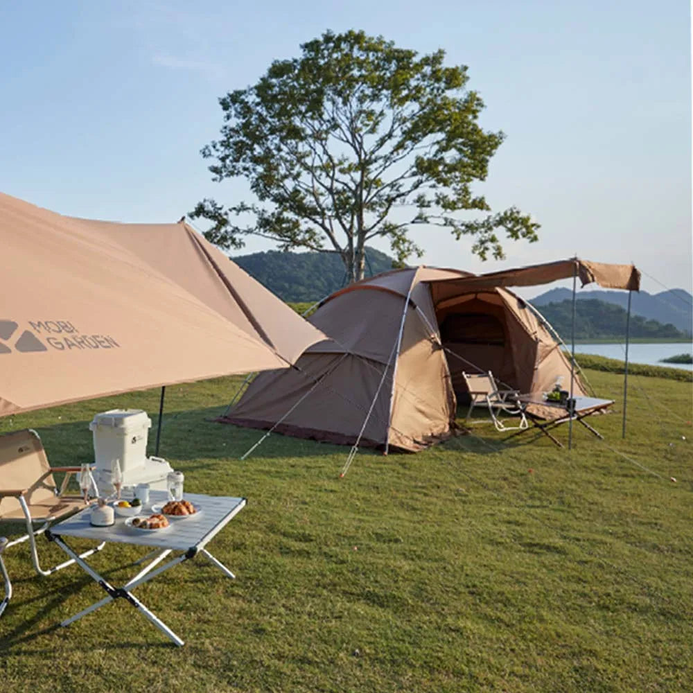 MOBI GARDEN Camping Tunnel Tent Windproof Rainproof Portable