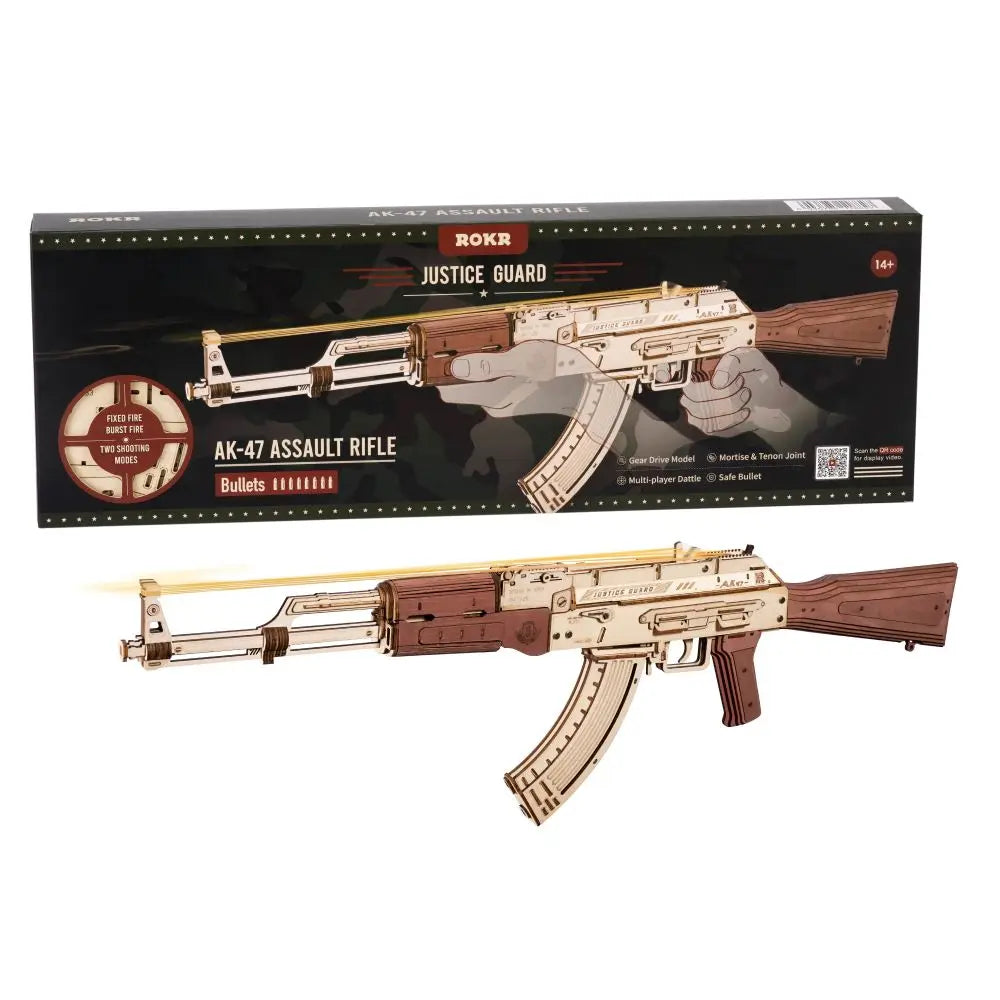 Robotime Rokr AK47 3D Wooden Gun Funny DIY Building Toy