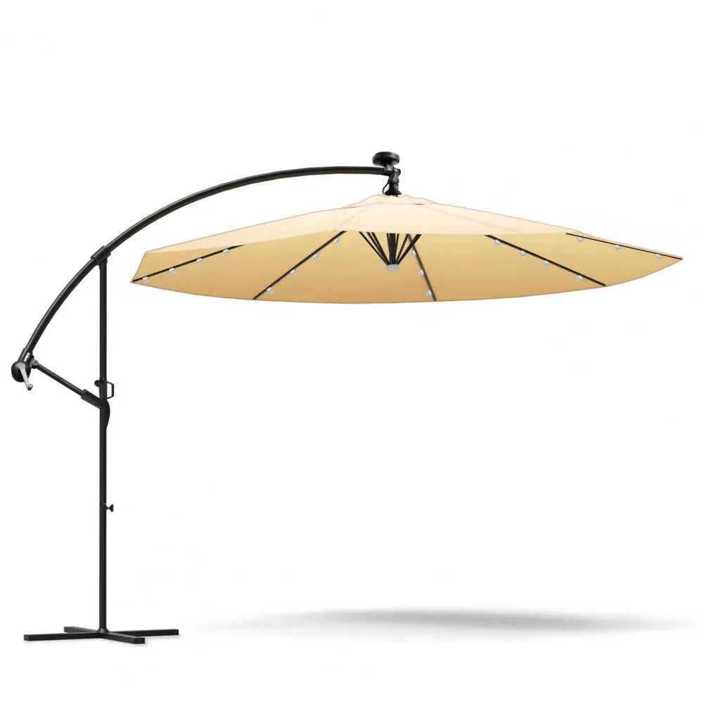 8.9x8.9ft 2-Tier Square Cantilever Patio Umbrella with LED