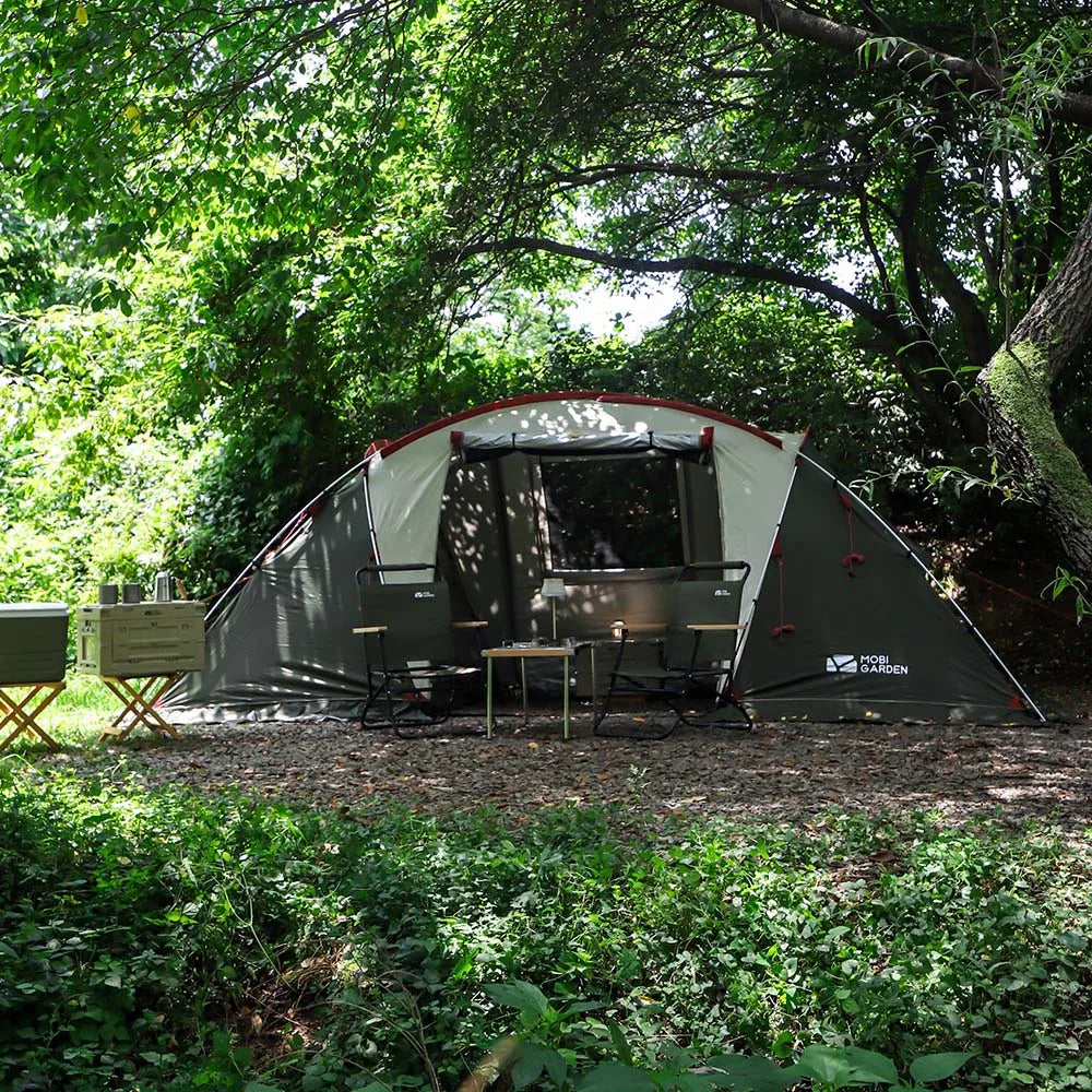 MOBI GARDEN Camping Tunnel Tent Windproof Rainproof Portable