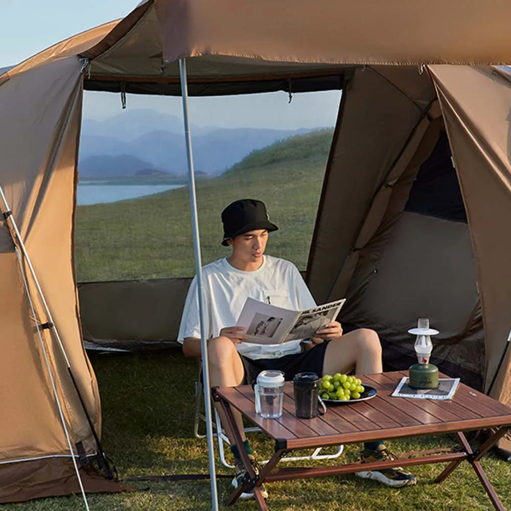 MOBI GARDEN Camping Tunnel Tent Windproof Rainproof Portable