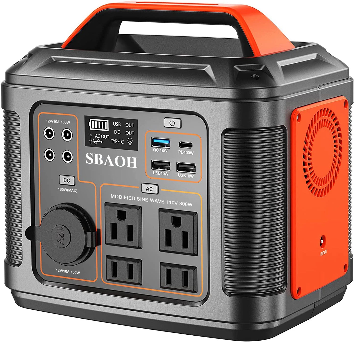 SBAOH Portable Power Station P302 300W 296Wh Solar Generator