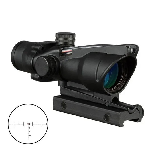 4X32 Hunting Riflescope Real Fiber Optics Green Red Dot Tactical Sight