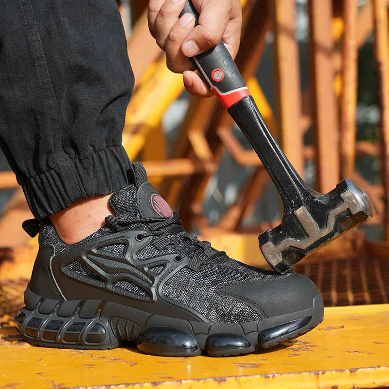 Lightweight Safety Shoes Mens Work Shoes Steel Toe Cap Work Boots Hiking Sneakers Man Women Breathable Shoes Construction Shoes